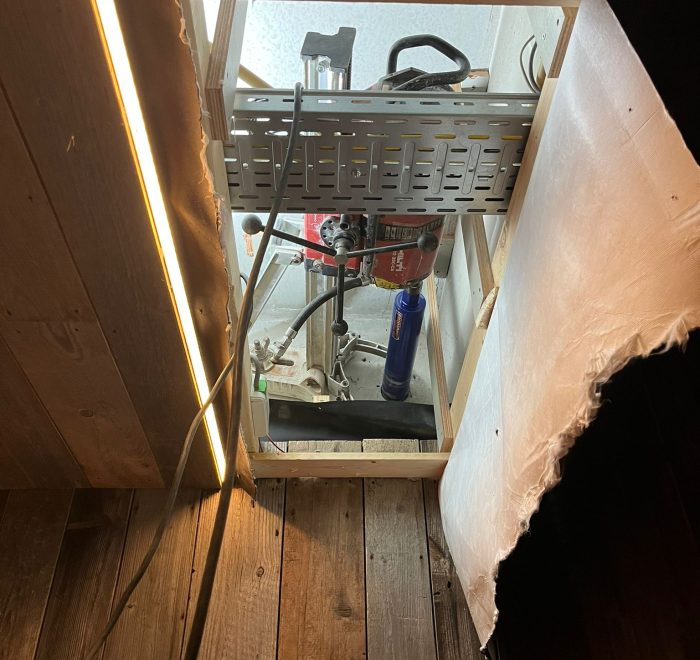 Betonboorwerkzaamheden uitgevoerd door Van Oorschot Betonboren bij project Bernardus Cromvoirt.